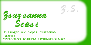 zsuzsanna sepsi business card